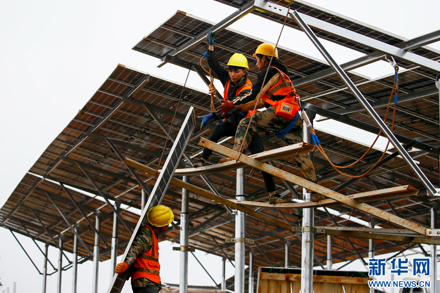 云南曲靖沾益：光伏电站建设忙_新华网(图6)