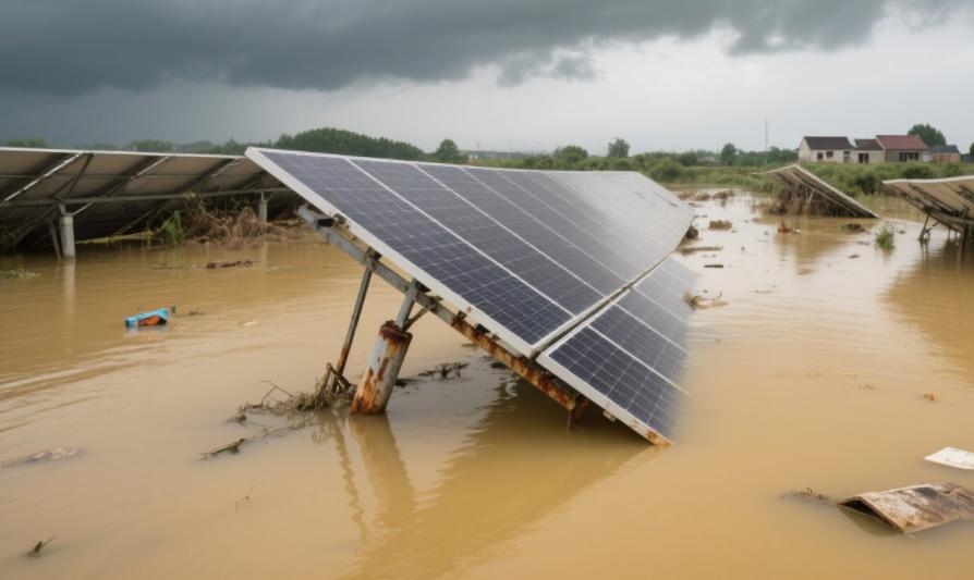 洪水侵袭下的光伏电站：灾害影响与防御体系构建(图1)